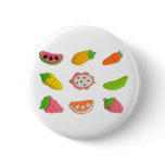 Fruit and vegetable shaped gummy candy buttons