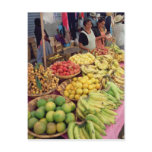 Fruit and vegetable stall post cards