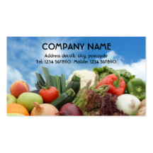 Fruit and vegetables business card