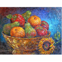 Fruit Basket Painting Art - Multi