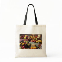 Fruit baskets, mixed fruit and cheeses canvas bag