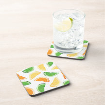FRUIT COLLAGE BEVERAGE COASTER