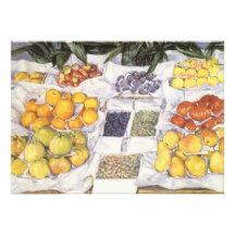 Fruit Displayed on a Stand by Gustave Caillebotte Personalised Invitation