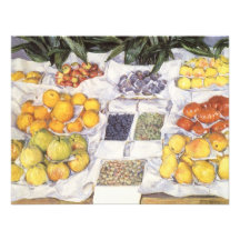 Fruit Displayed on a Stand by Gustave Caillebotte Custom Announcements