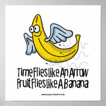 Fruit Flies Like A Banana Print