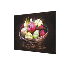 Fruit of the Spirit, Colourful Christian Wall Art Stretched Canvas Prints