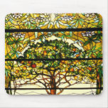 Fruit Tree Stained Glass by Louis Tiffany Mousepad