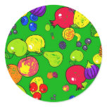 Fruit Wallpaper Round Stickers