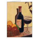 Fruit with wine cards