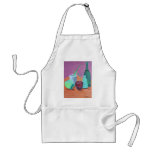 Fruits and Bottles Still Life Painting aprons