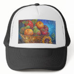 Fruits and Sunflower Painting Art - Multi hats