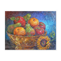 Fruits and Sunflower Painting Art - Multi