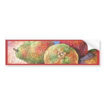 Fruits Apple Pear Mandarin Painting Art - Multi