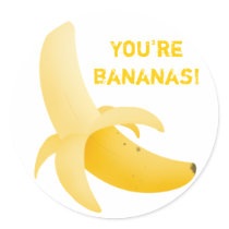 Fruity banana stickers