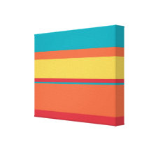 Fruity Tropical Tonal Stripes Canvas Prints