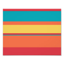 Fruity Tropical Tonal Stripes Photo Print
