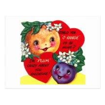 Fruity Valentine Postcards