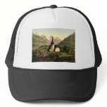 Frutigen, church and Alps, Bernese Oberland, Switz Mesh Hats