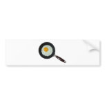 Frying pan with sunny side up egg bumper stickers