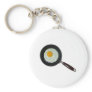 Frying pan with sunny side up egg key chain