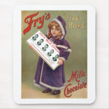 Fry's "Five Boys" Milk Chocolate Ad Sign Mouse Mat