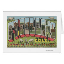 Ft. Collins, Colorado - Large Letter Scenes Greeting Cards