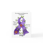 FTD Frontotemporal Dementia Purple Ribbon Notecard