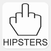 FU HIPSTERS STICKERS