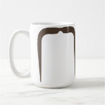 Fu Manchu Moustache in Brown Coffee Mugs