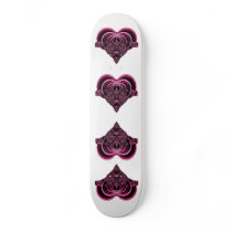 Fuchsia and black fractal heart