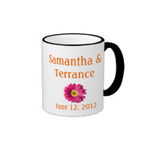 Fuchsia Daisy Flower Customisable Mugs