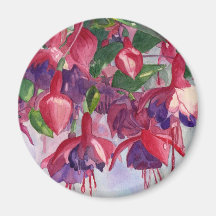 Fuchsia Lore Fridge Magnet
