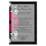Fuchsia Scroll Gerbera Daisy w/Black and White flyers