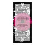 Fuchsia Scroll Gerbera Daisy w/Black and White Custom Rack Cards