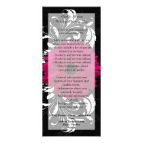 Fuchsia Scroll Gerbera Daisy w/Black and White Custom Rack Cards