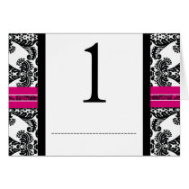 fuchsia table seating card