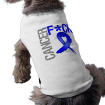 Fuck Cancer - Colon Cancer Doggie Tee Shirt