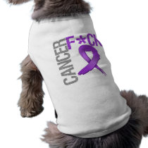 Fuck Cancer - Pancreatic Cancer Dog Tee Shirt