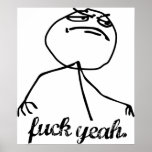 fuck yeah rage comic poster posters