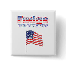 Fudge for Congress Patriotic American Flag Pins