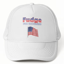 Fudge for Congress Patriotic American Flag Hat