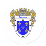 Fuentes Coat of Arms/Family Crest  (Mantled) stickers