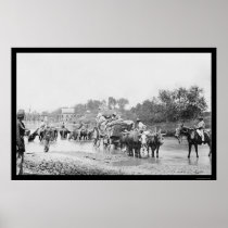 Fugitive African Americans Crossing the River 1862 Print