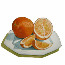 Fuit still life oranges sculpture fridge magnet cut outs