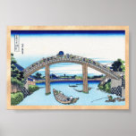 Fuji seen through the Mannen bridge at Fukagawa Print