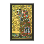 Fulfilment (The Embrace) by Gustav Klimt Gallery Wrapped Canvas