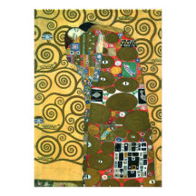 Fulfilment (The Embrace), Klimt, Vintage Wedding Custom Announcements