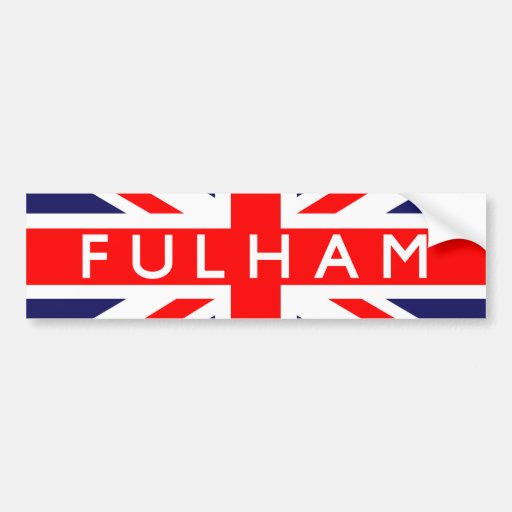 Fulham British Flag Bumper Sticker Zazzle