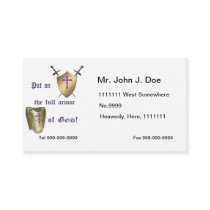 Full Armour of God Business Card Templates