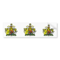 Full Arms of the Dominion - in Triplicate Bumper Stickers
